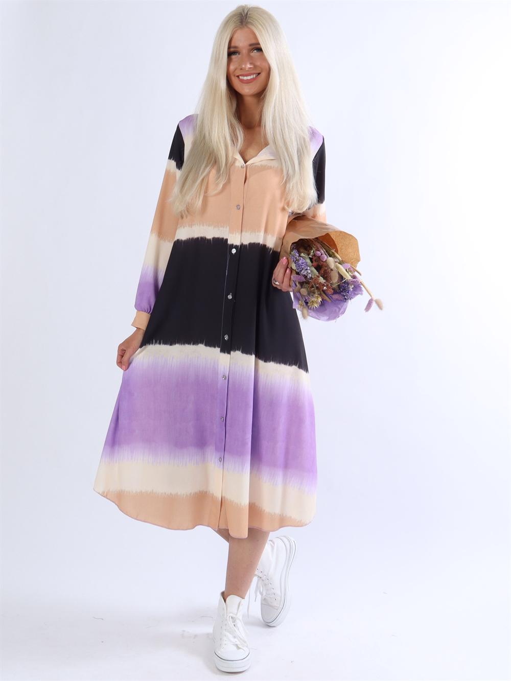 Aviaya - Lång skjortklänning